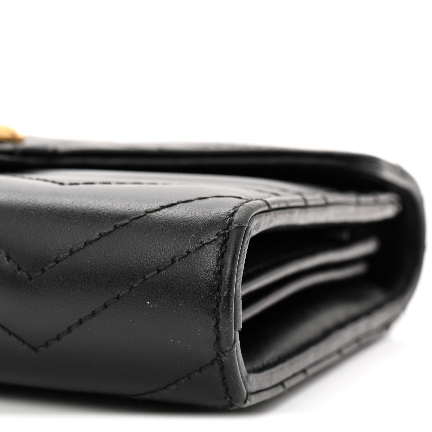 Gucci Calfskin Matelasse GG Marmont Chain Wallet Black 10 of 10