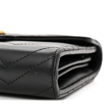 Gucci Calfskin Matelasse GG Marmont Chain Wallet Black 10 of 10