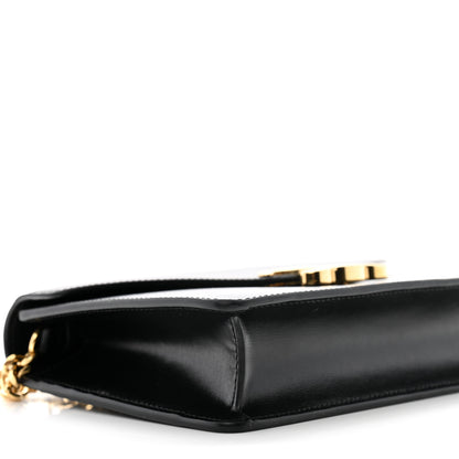 Celine Shiny Calfskin Triomphe Margo Wallet on Chain Black 9 of 11