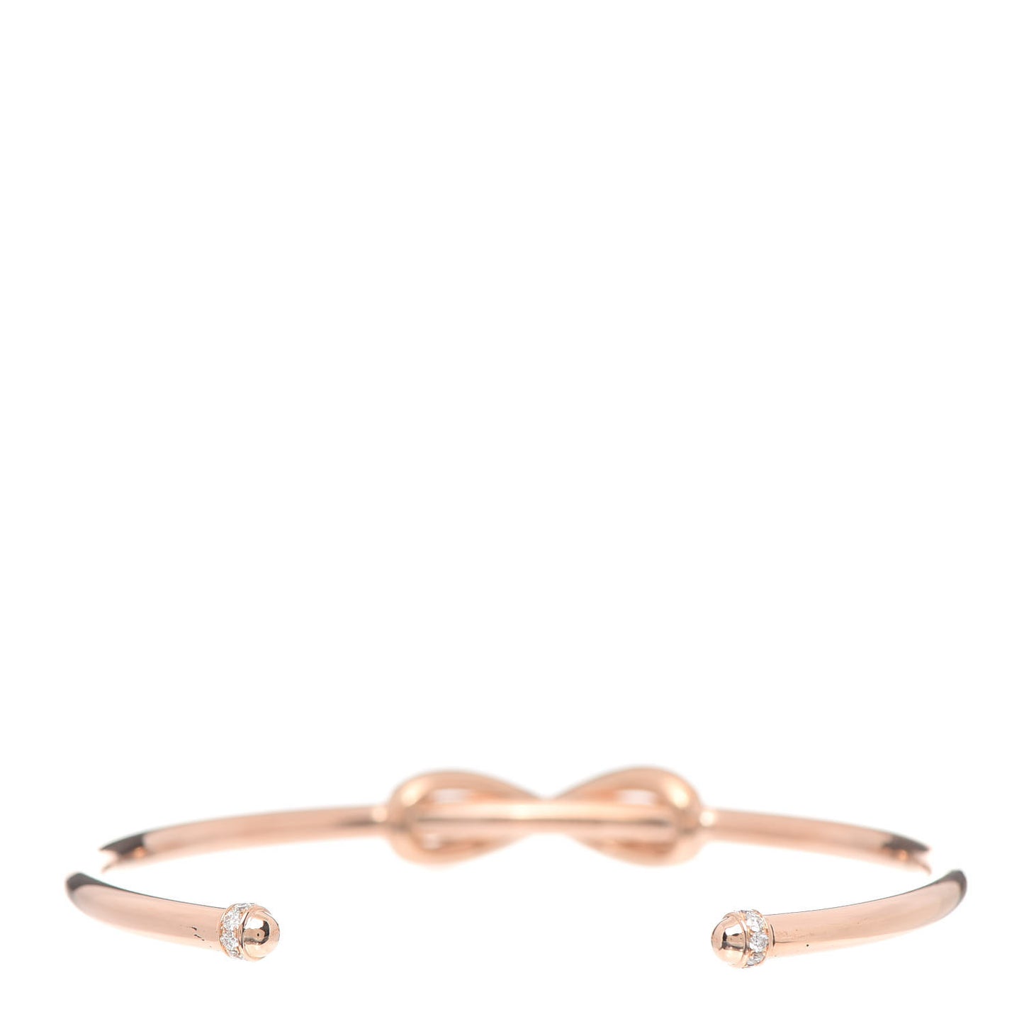 18K Rose Gold Diamond Infinity Cuff Bracelet