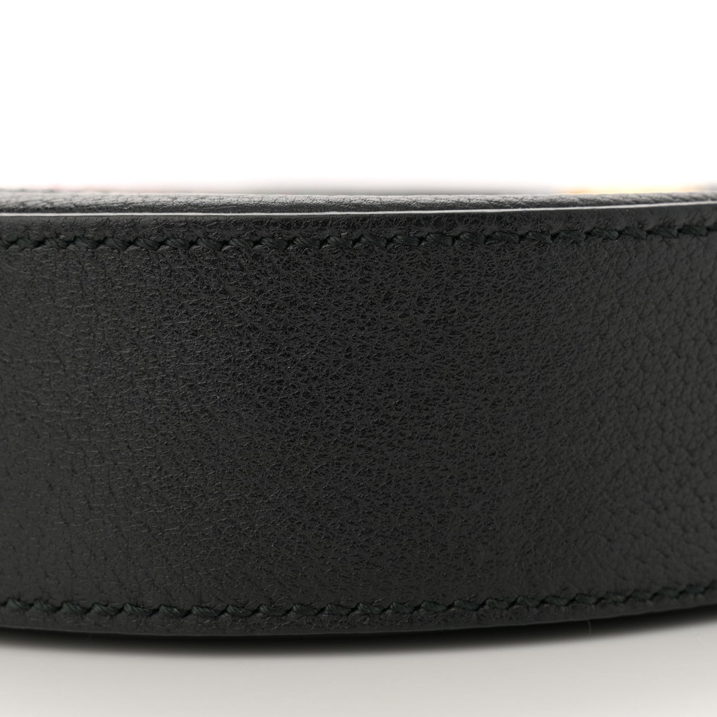 Grained Calfskin Web Mini Ophidia Round Shoulder Bag Black