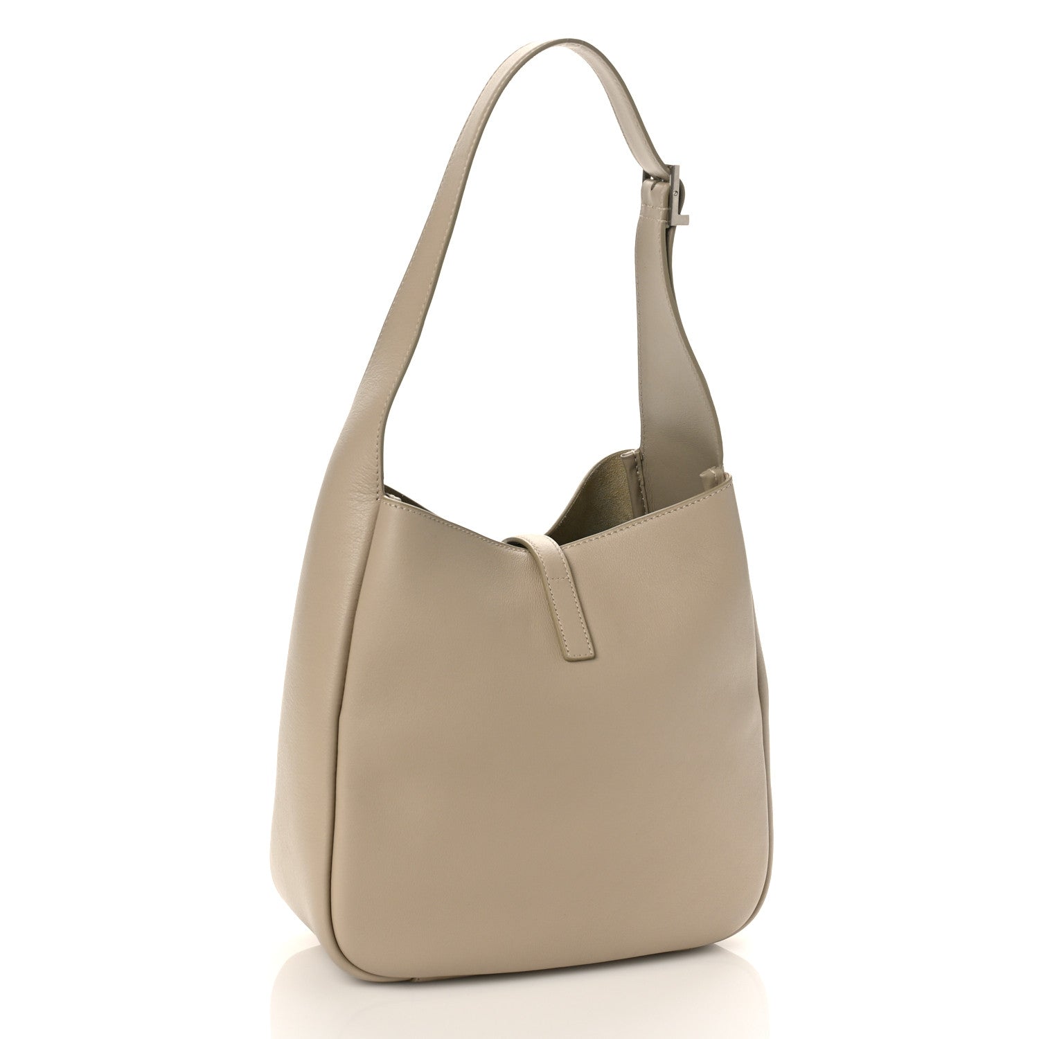 Saint Laurent Smooth Calfskin Small Le 5 A 7 Soft Hobo Sea Salt 3 of 8
