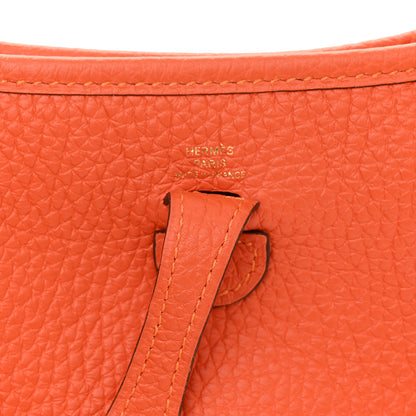 Hermes Taurillon Clemence Evelyne TPM Orange 5 of 10