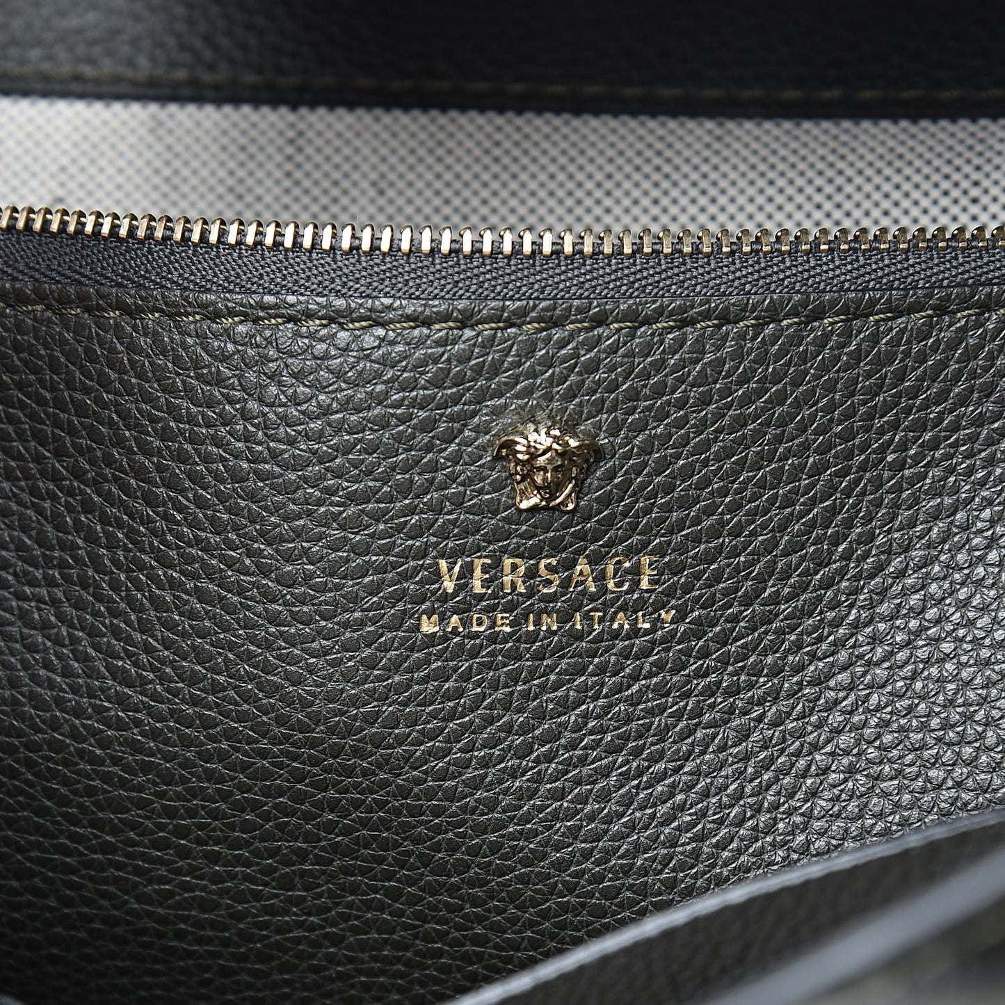 Calfskin Large Palazzo Empire Bag Verde Scuro Black