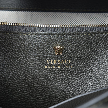 Versace Calfskin Large Palazzo Empire Bag Verde Scuro Black 7 of 11