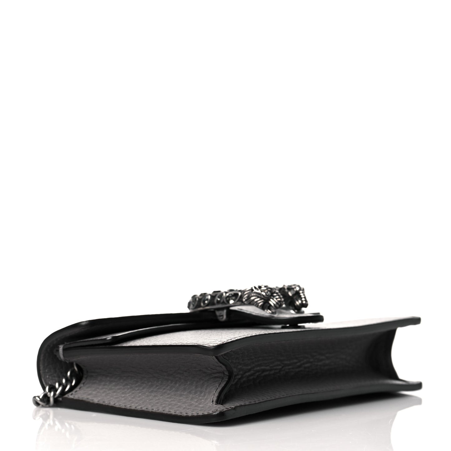 Dollar Calfskin Crystal Super Mini Dionysus Shoulder Bag Dusty Grey Black Diamond