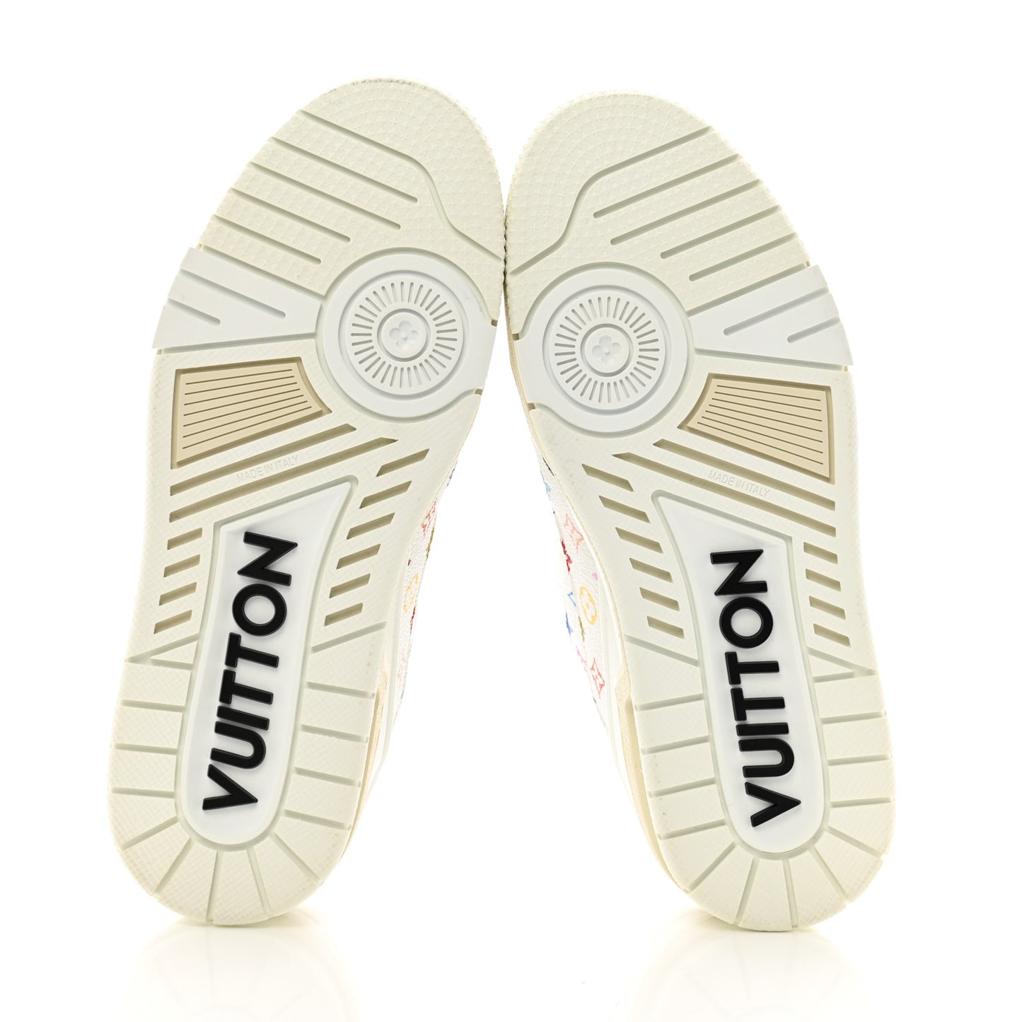 LV X TM Calfskin Monogram Multicolor Womens LV Trainer Sneakers 37.5 White