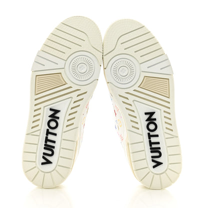 Louis Vuitton LV X TM Calfskin Monogram Multicolor Womens LV Trainer Sneakers 37.5 White 6 of 10