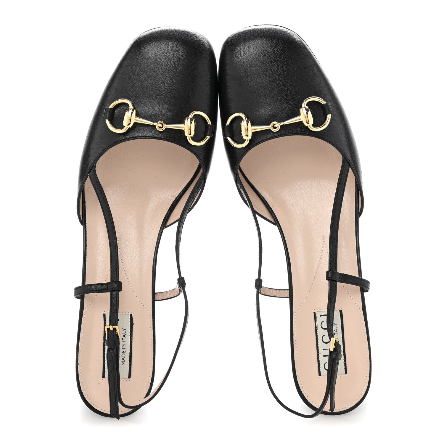 Gucci Malaga Kid Horsebit 70mm Slingback Pumps 40 Black 2 of 11