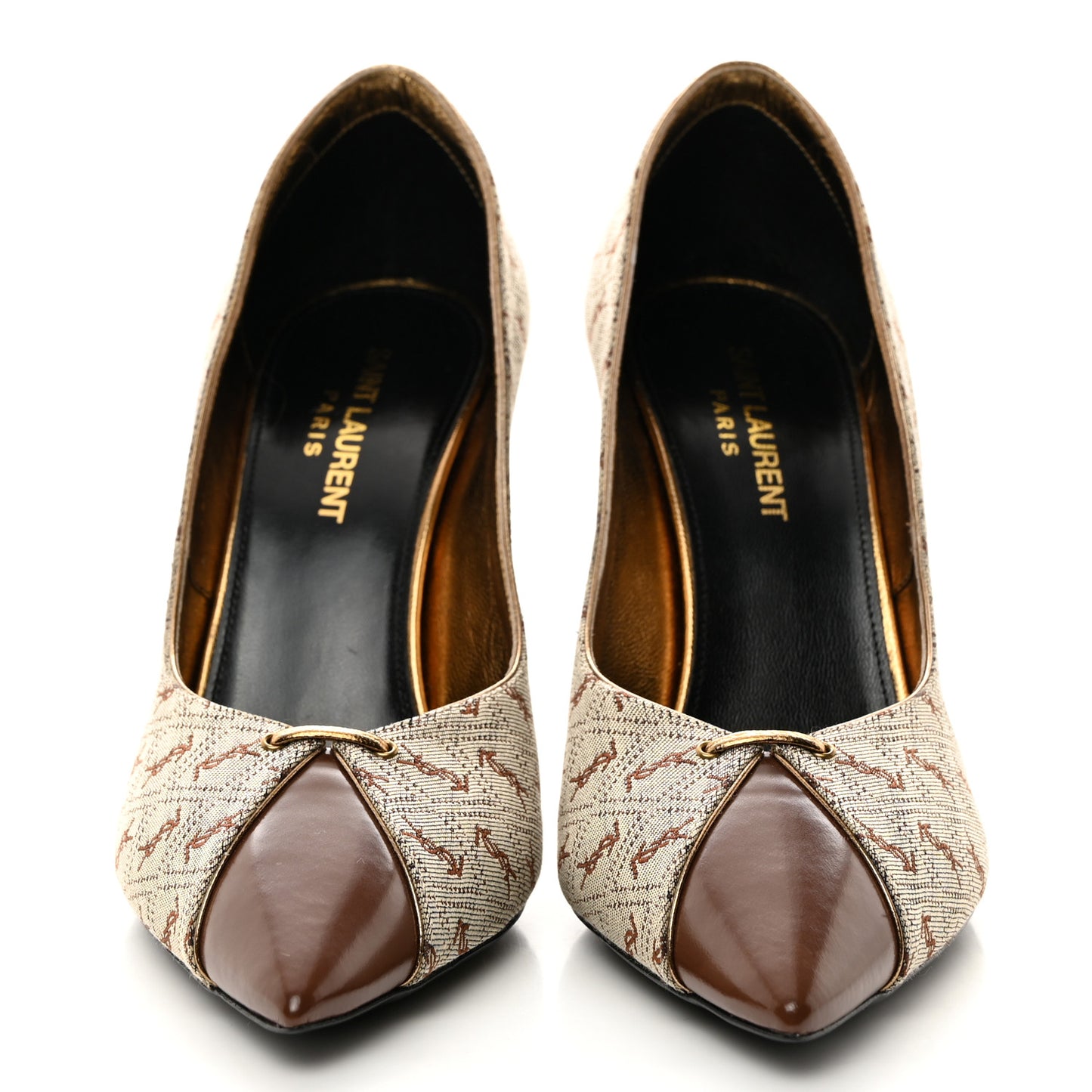 Silk Blend Monogram Lola Cap Toe Pumps 37.5 Beige