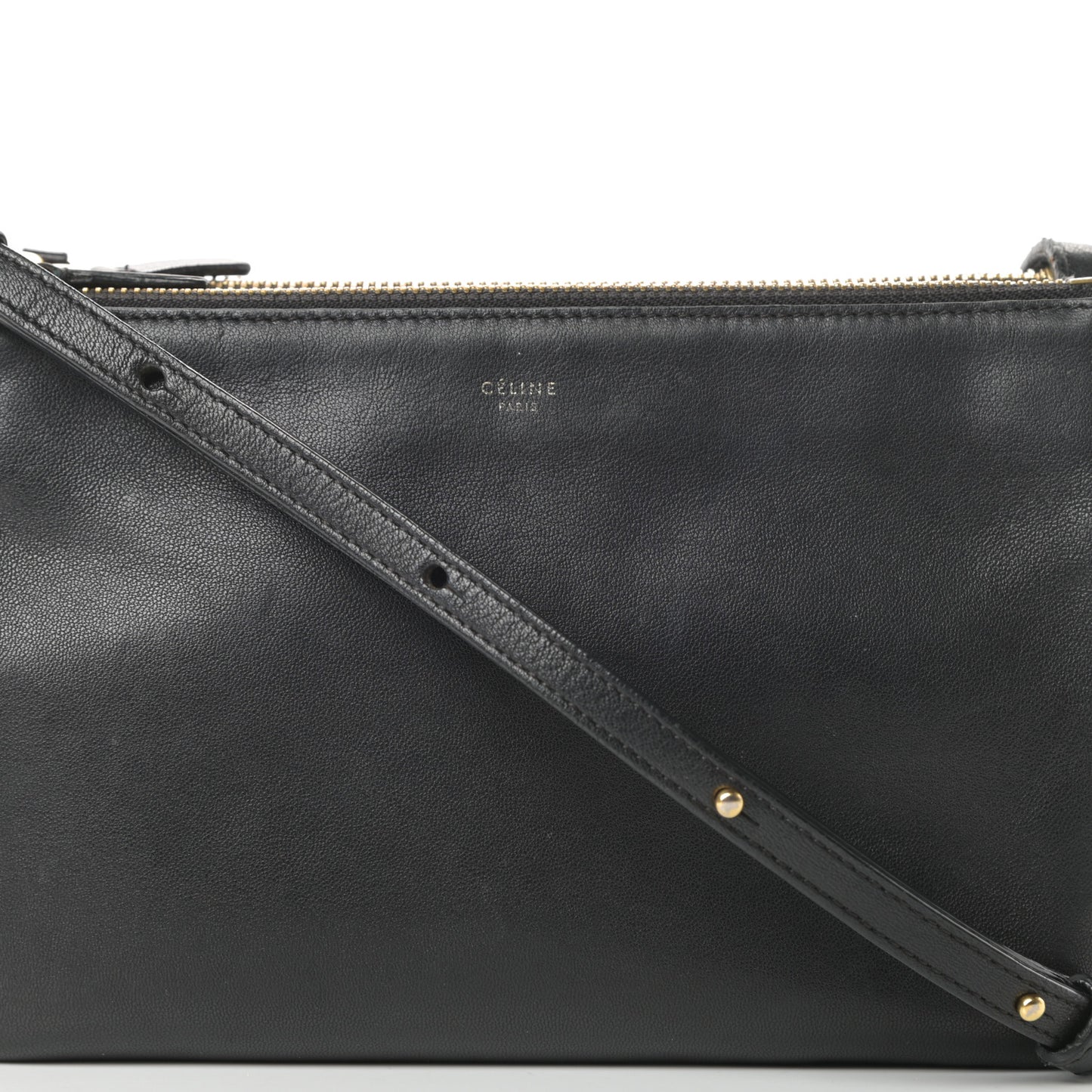 Lambskin Small Trio Crossbody Bag Black