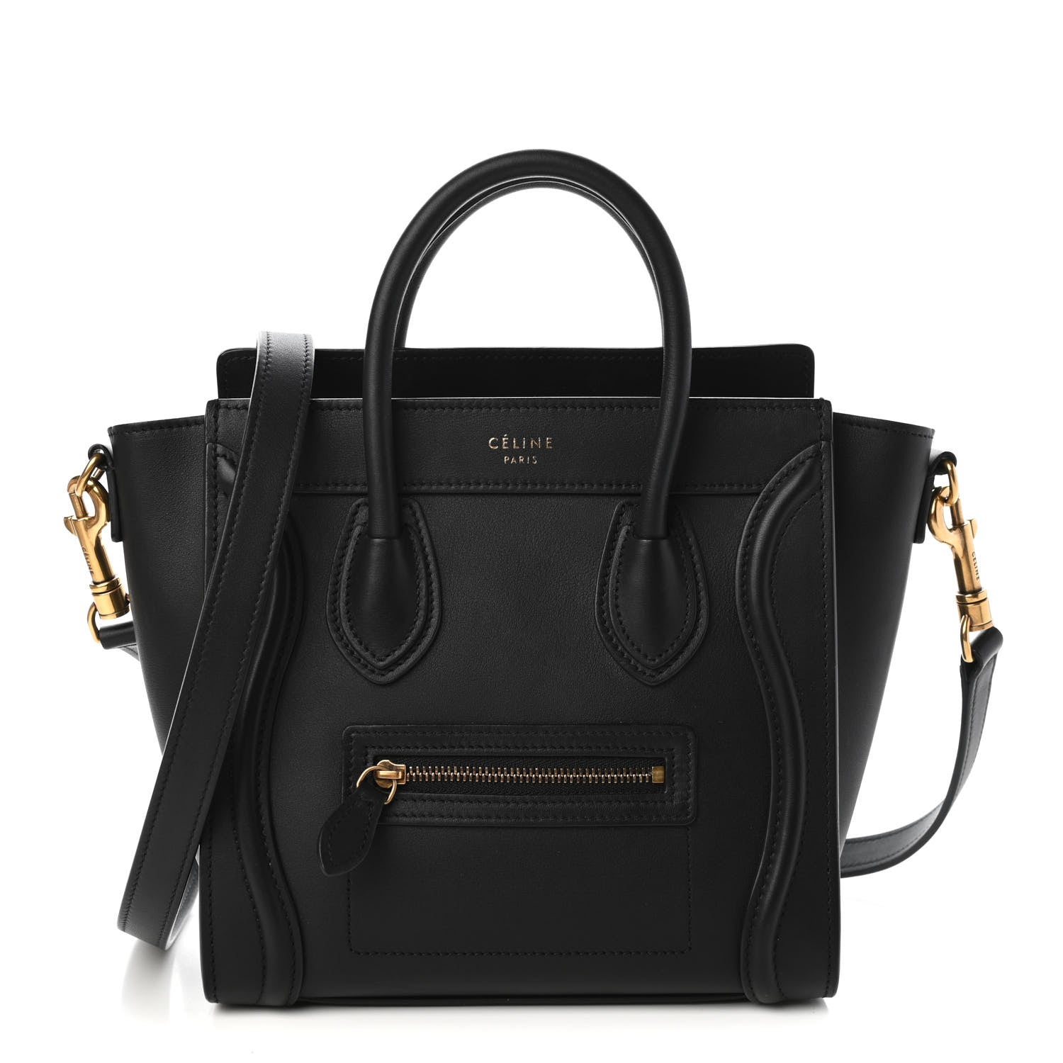 Celine Smooth Calfskin Nano Luggage Black 1 of 9
