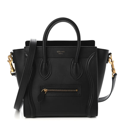 Celine Smooth Calfskin Nano Luggage Black 1 of 9