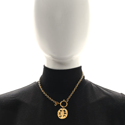 Chanel Logo Cut Out Chain Choker Necklace Gold 2 of 5