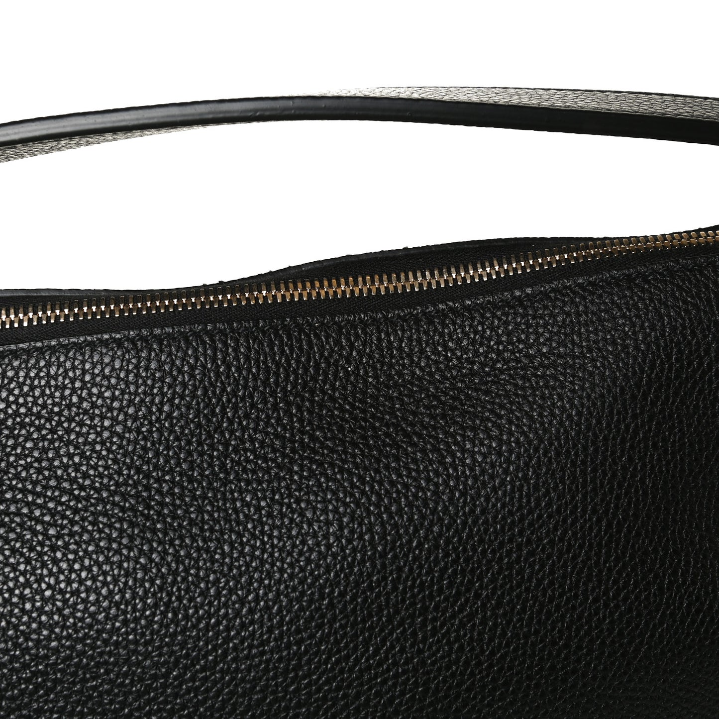 Pebbled Calfskin Large Soho Hobo Black
