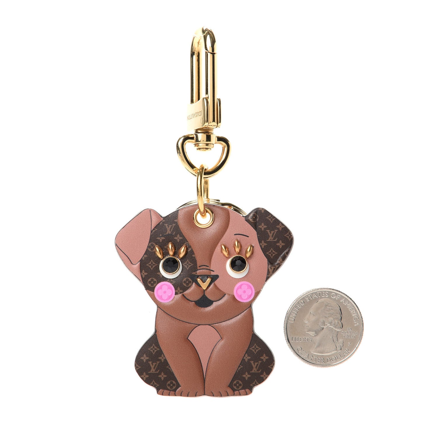 Monogram Puppy Bag Charm Key Holder