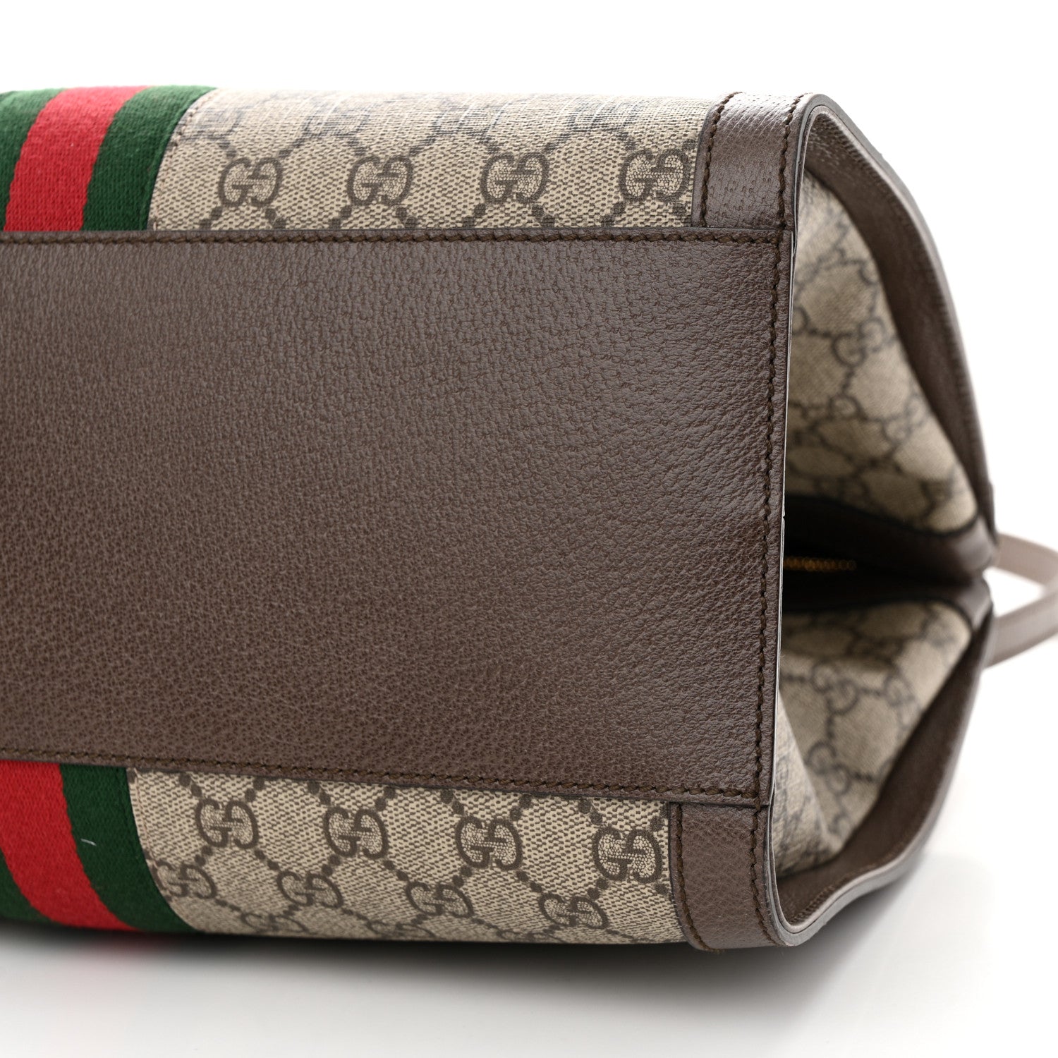 Gucci GG Supreme Monogram Web Medium Ophidia Tote Bag Brown 10 of 11