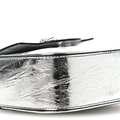 Versace Metallic Crackled Lambskin Mini La Medusa Silver 9 of 10