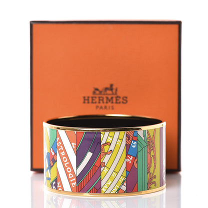Hermes Enamel Printed Extra Wide Astrologie Nouvelle Bracelet 65 6 of 6