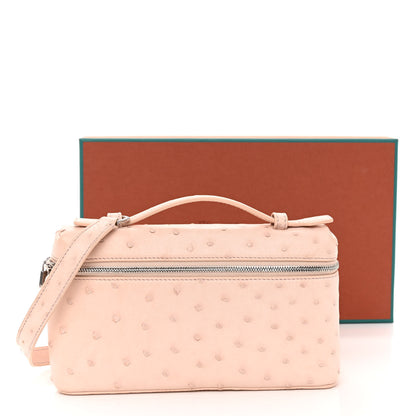 Loro Piana Ostrich L19 Extra Pocket Pouch Plum Flower 10 of 10