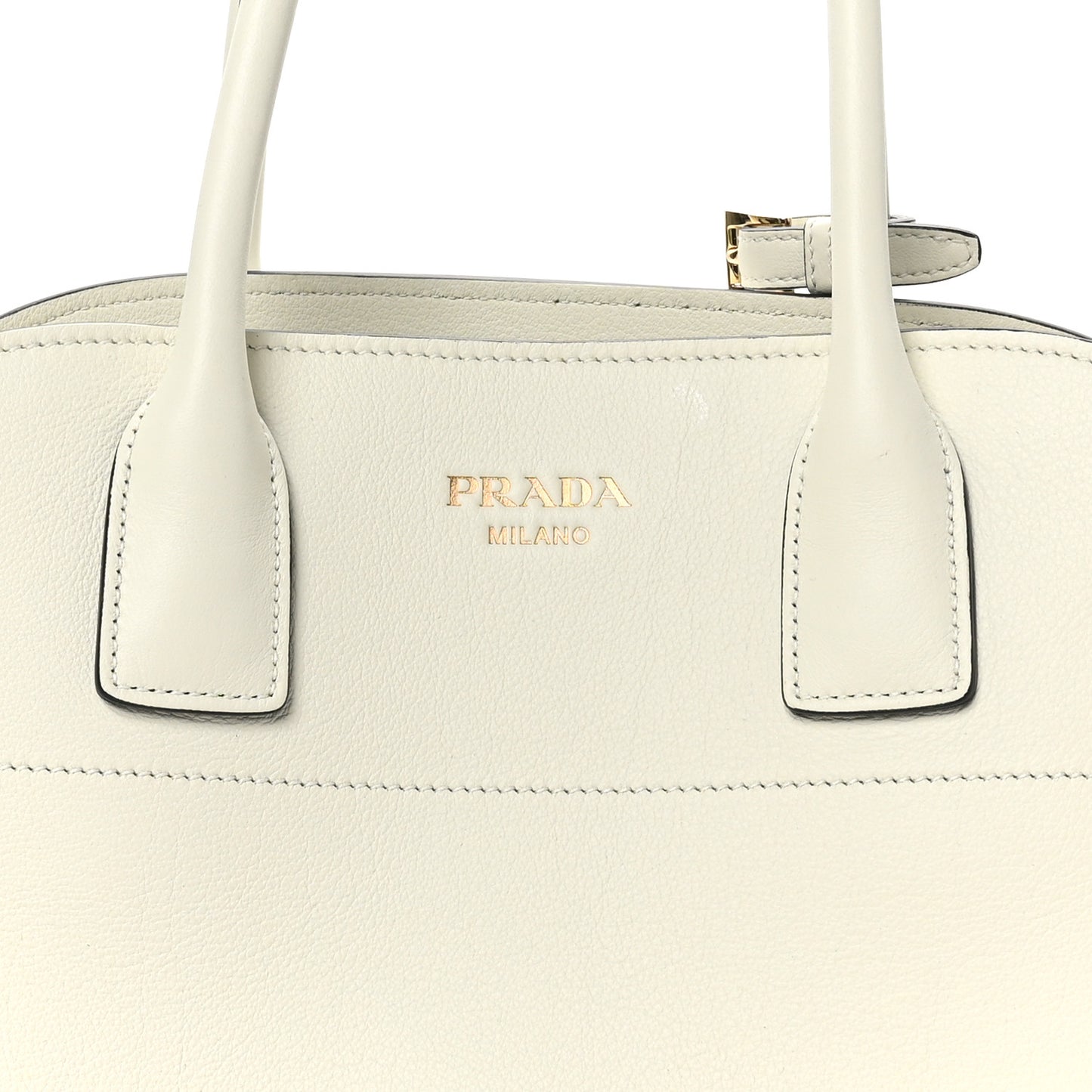 Soft Grain Calfskin Medium Tote Bag White