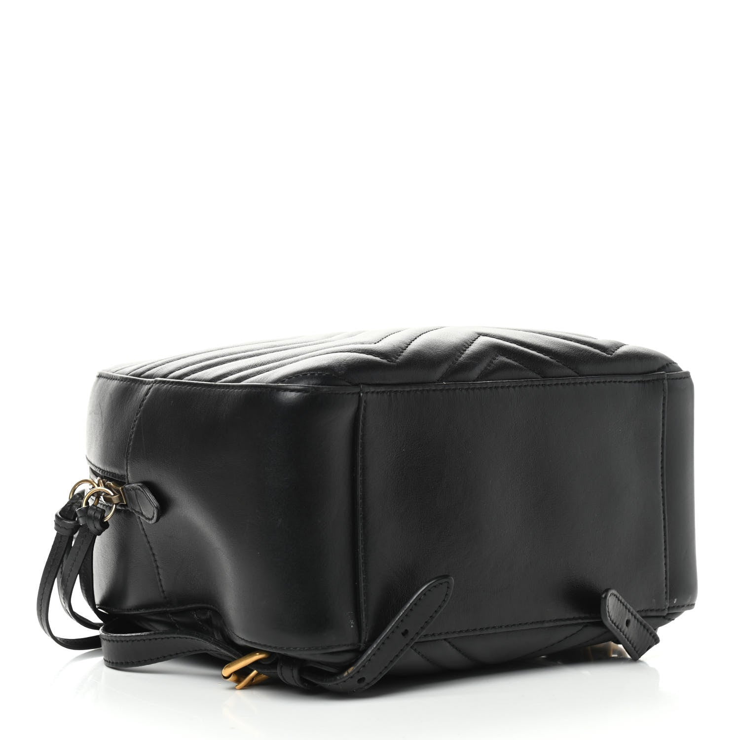 Gucci Calfskin Matelasse GG Marmont Dome Backpack Black 3 of 13