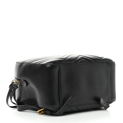 Gucci Calfskin Matelasse GG Marmont Dome Backpack Black 3 of 13