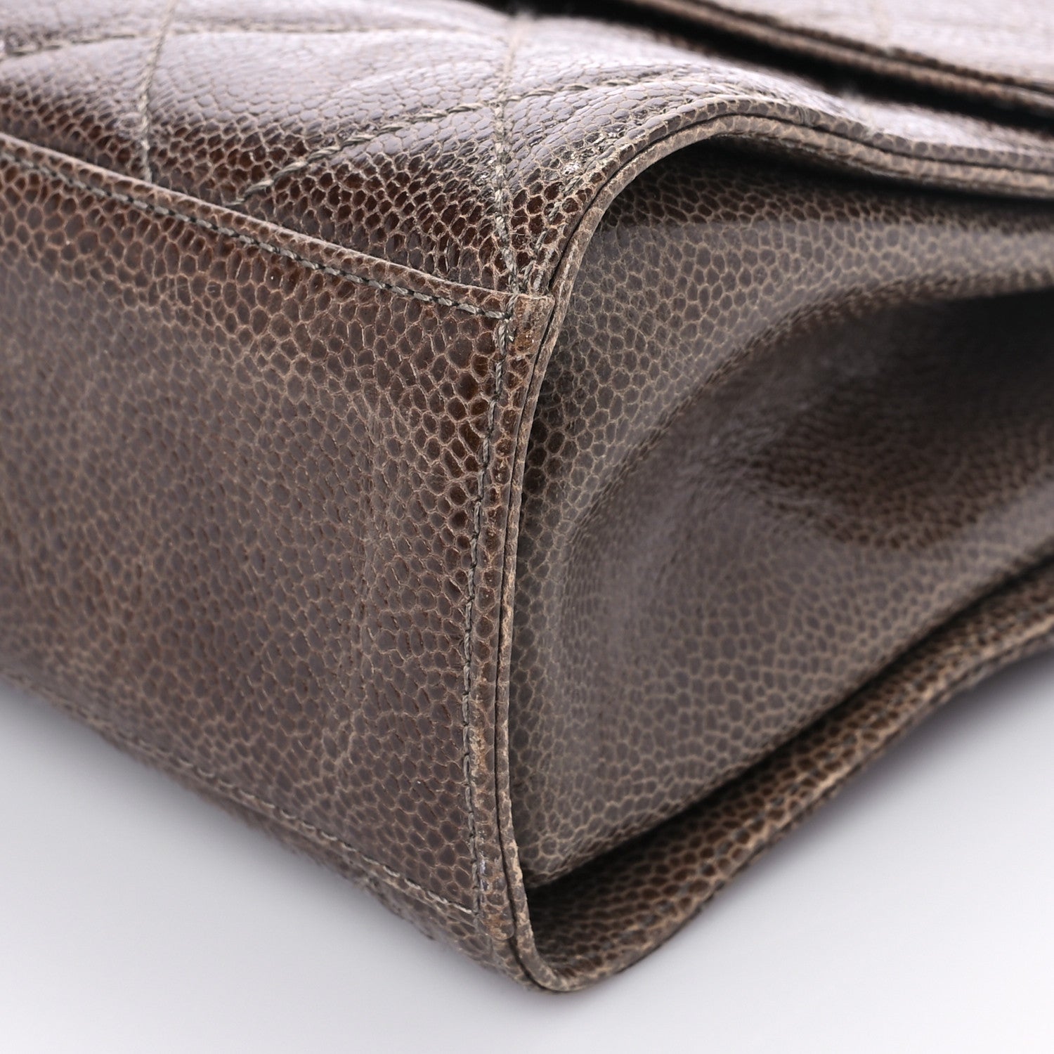 Chanel Crumpled Grained Calfskin Medium CC Crave Flap Brown 9 of 9