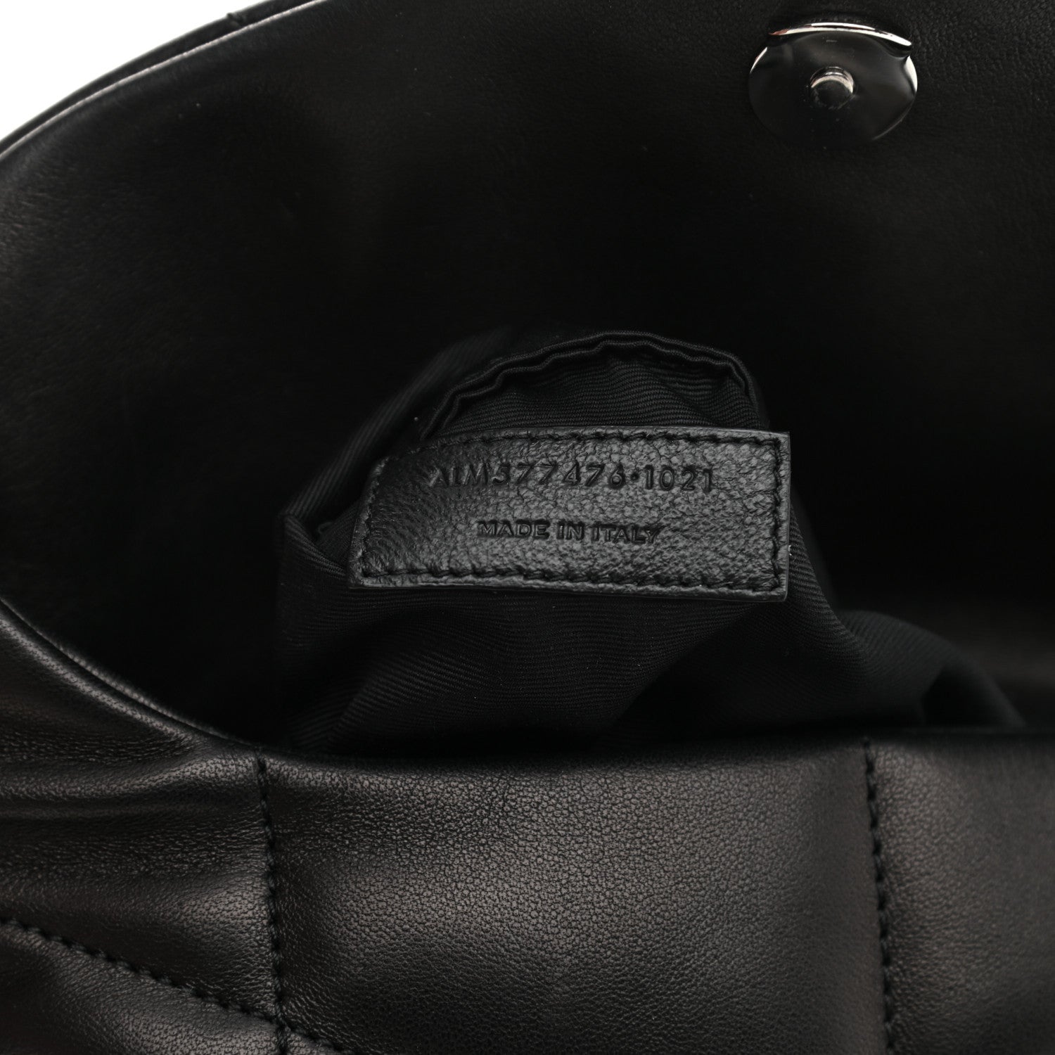 Saint Laurent Lambskin Quilted Small Loulou Puffer Monogram Chain Satchel Black 7 of 9