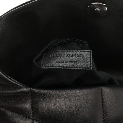 Saint Laurent Lambskin Quilted Small Loulou Puffer Monogram Chain Satchel Black 7 of 9