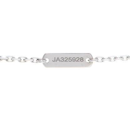 Van Cleef & Arpels 18K White Gold Chalcedony Vintage Alhambra Pendant Necklace 4 of 6