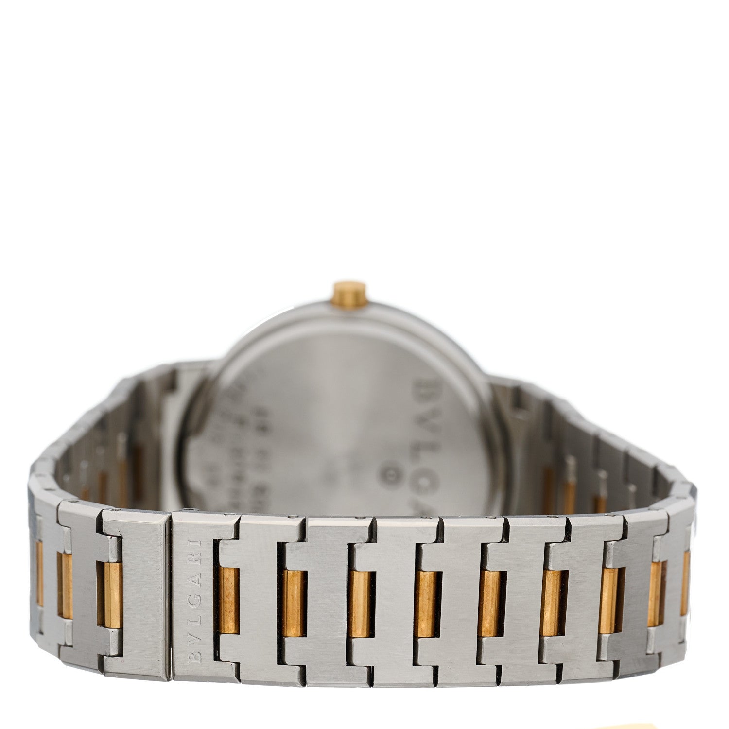Bulgari Stainless Steel 18K Yellow Gold 33mm Quartz Watch Black 3 of 4