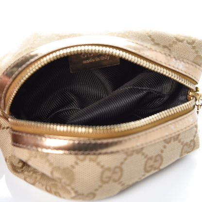 Gucci Monogram Small Cosmetic Case Metallic Bronze 5 of 9
