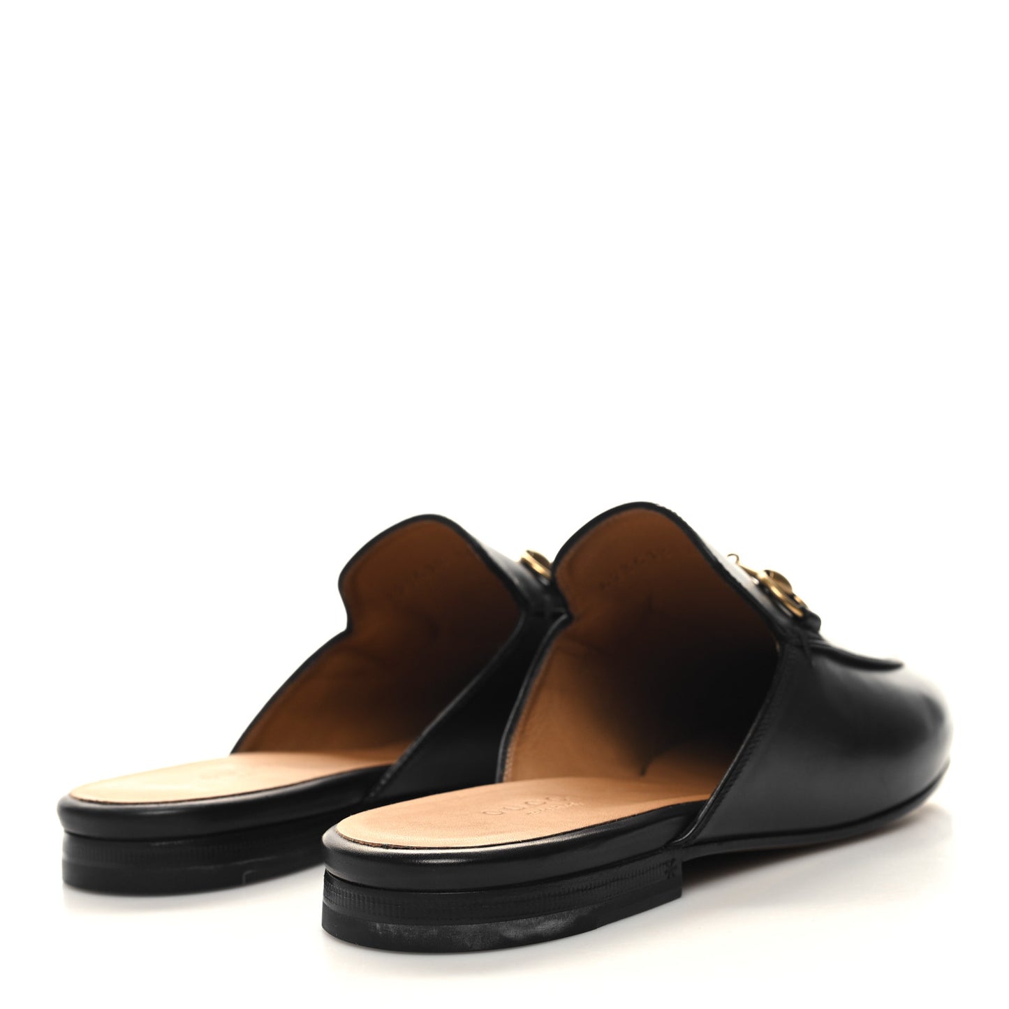 Calfskin Womens Princetown Slippers 38.5 Black
