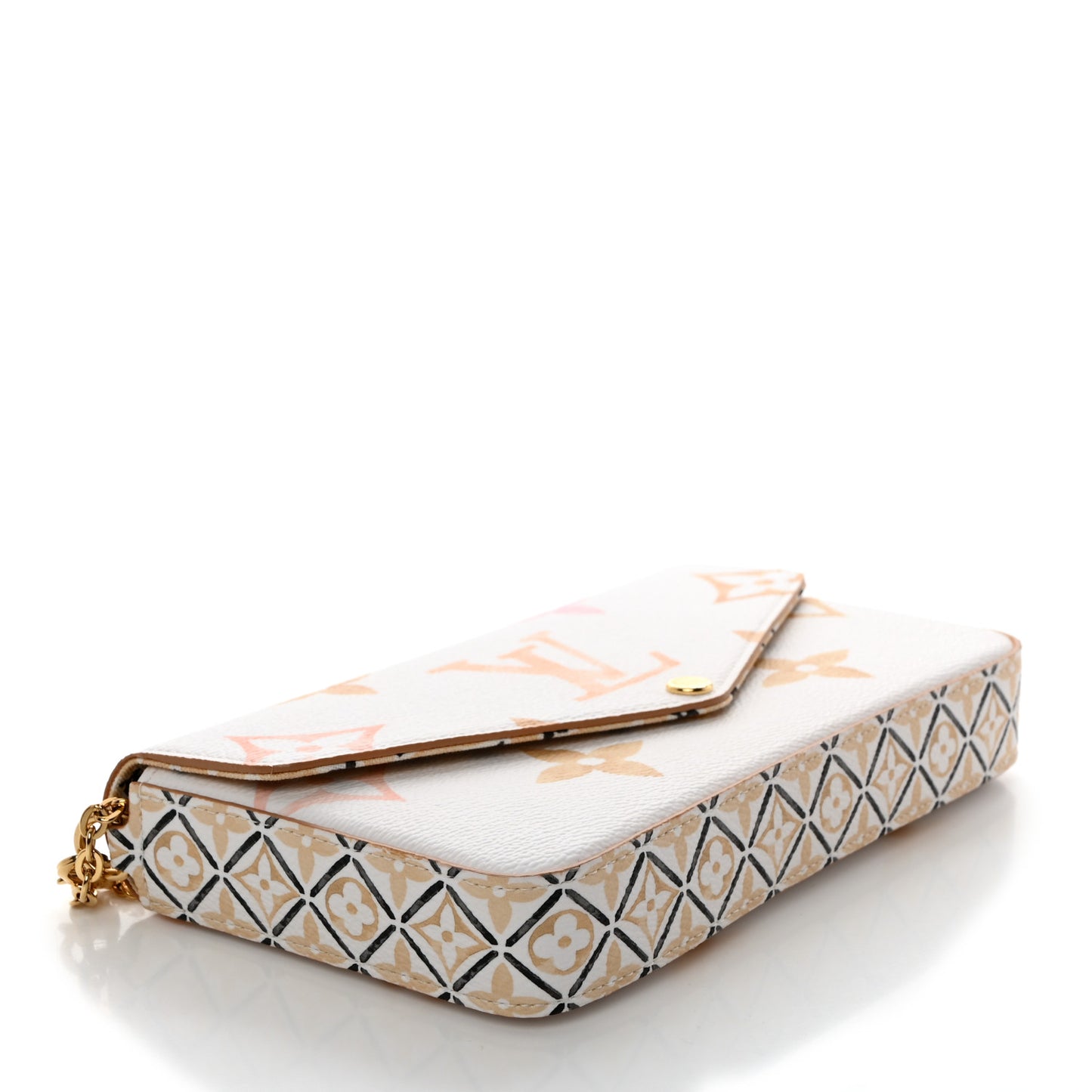 Monogram Giant By The Pool 2.0 Felicie Pochette Chain Wallet Beige