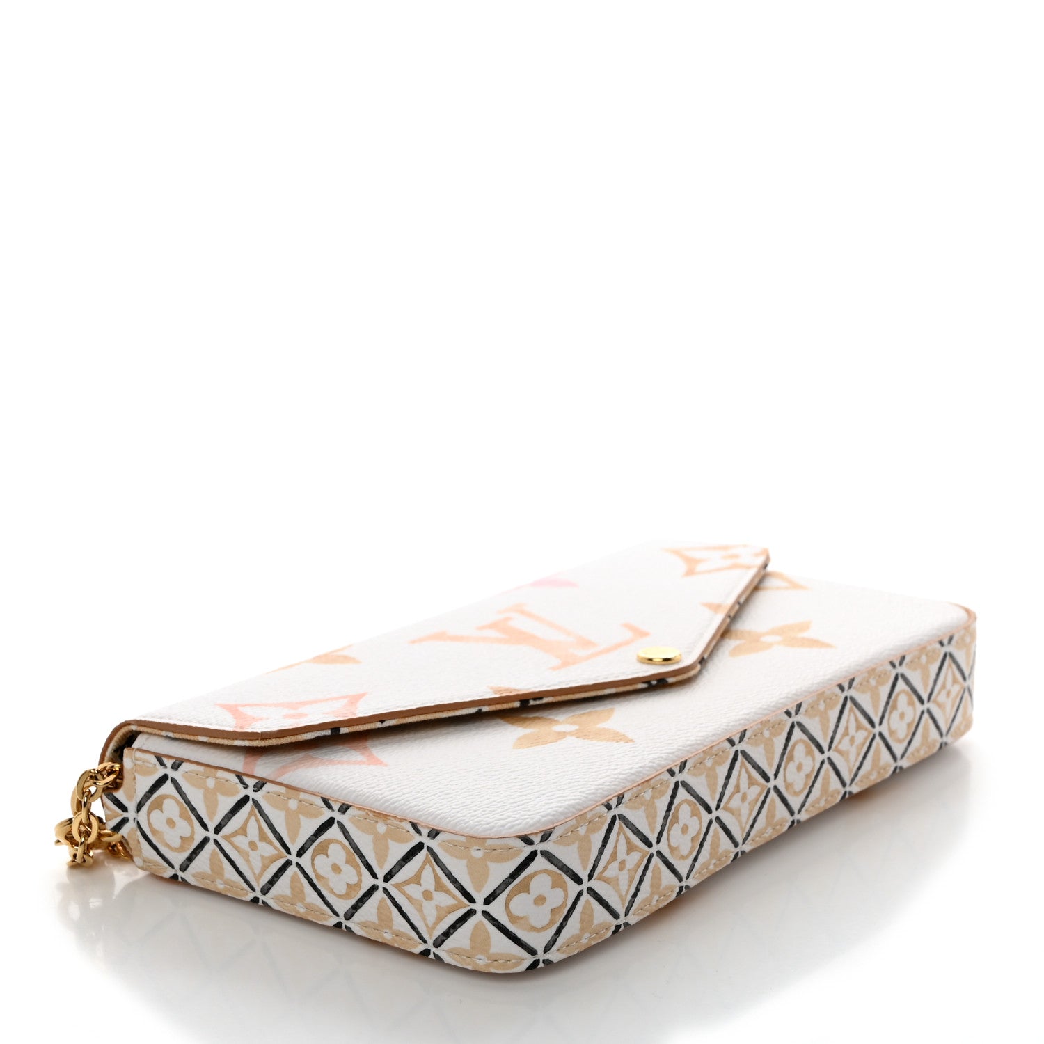 Louis Vuitton Monogram Giant By The Pool 2.0 Felicie Pochette Chain Wallet Beige 5 of 10