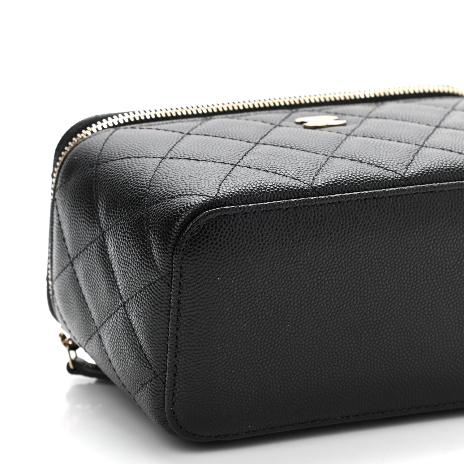 Chanel Caviar Quilted Small Vanity Case With Chain Black 9 of 11