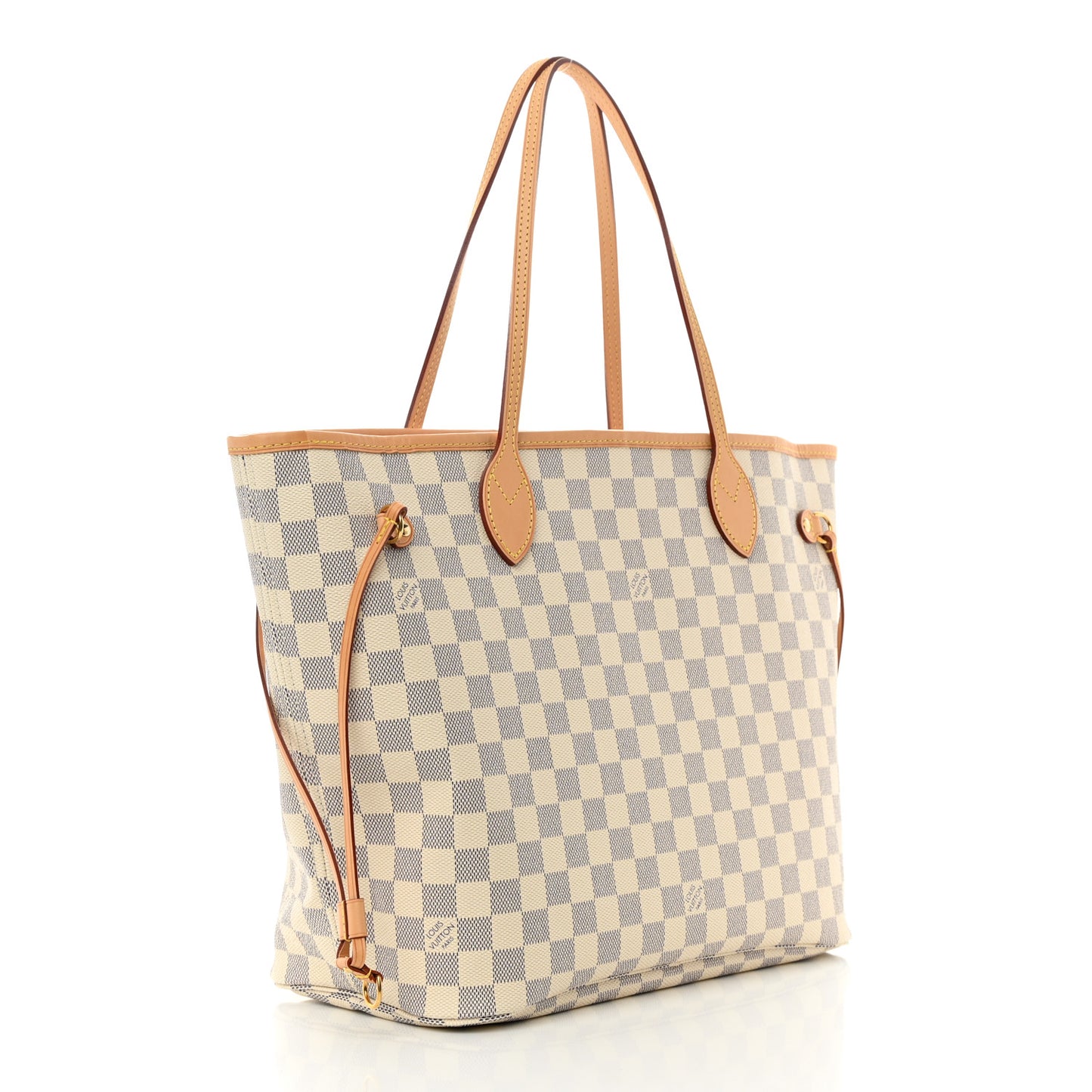 Damier Azur Neo Neverfull MM Rose Ballerine