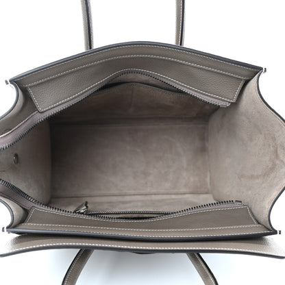 Celine Drummed Calfskin Micro Luggage Souris 4 of 4