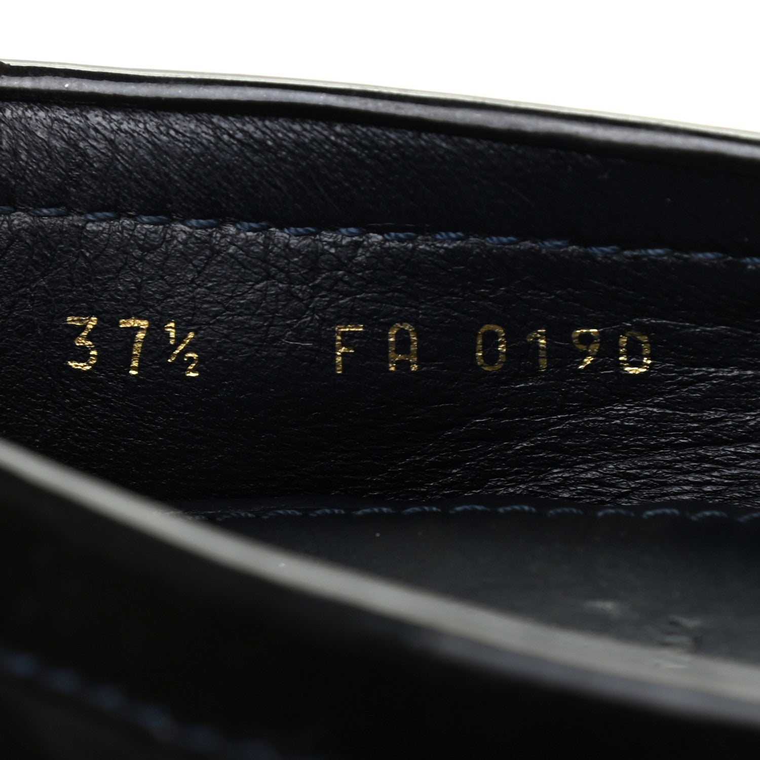 Louis Vuitton Patent Calfskin Oxford Loafers 37.5 Black 5 of 12