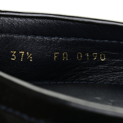 Louis Vuitton Patent Calfskin Oxford Loafers 37.5 Black 5 of 12