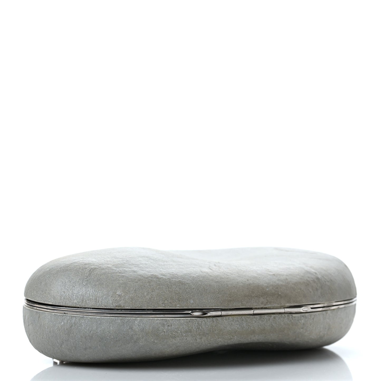 Pebble Rock Mini Chain Clutch Grey