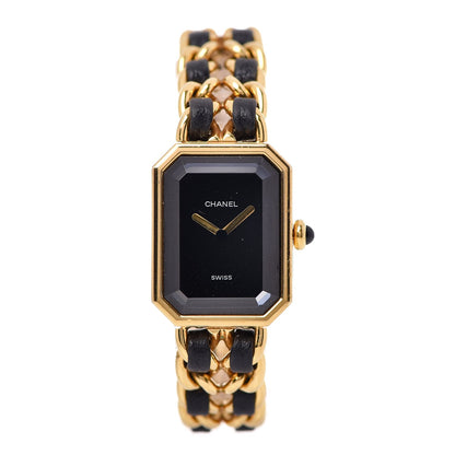Chanel Stainless Steel Lambskin 20mm Chain Premiere Quartz Watch Gold M 1 of 7