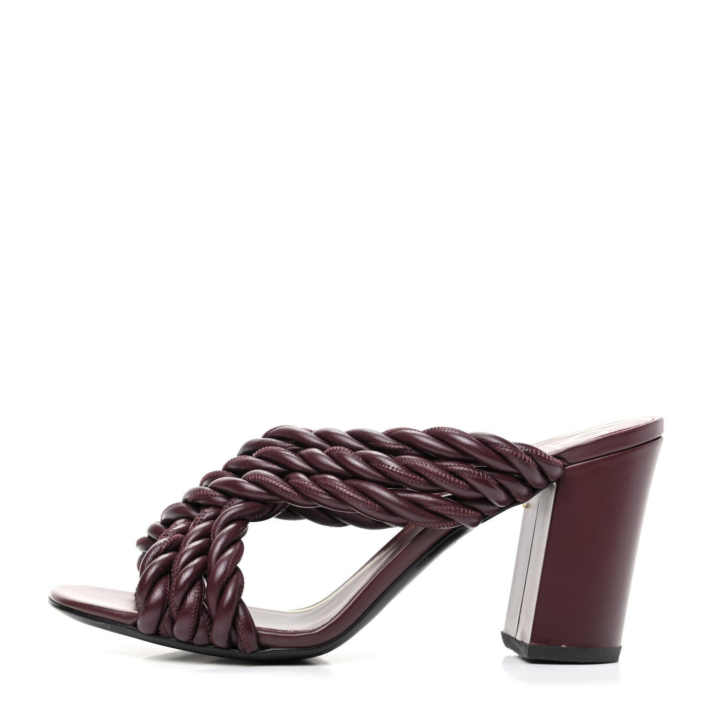 Nappa Crisscross Rope Slide Sandals 39.5 Rubin