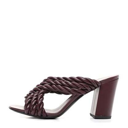 Valentino Garavani Nappa Crisscross Rope Slide Sandals 39.5 Rubin 1 of 8