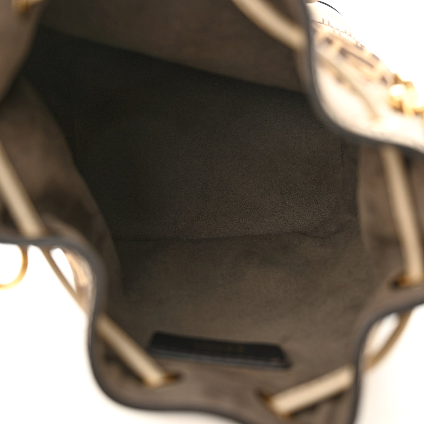 Suede Vitello Grace F is Fendi Micro FF Mini Mon Tresor Bucket Bag Nude Spring Maya
