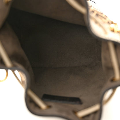 Fendi Suede Vitello Grace F is Fendi Micro FF Mini Mon Tresor Bucket Bag Nude Spring Maya 5 of 13