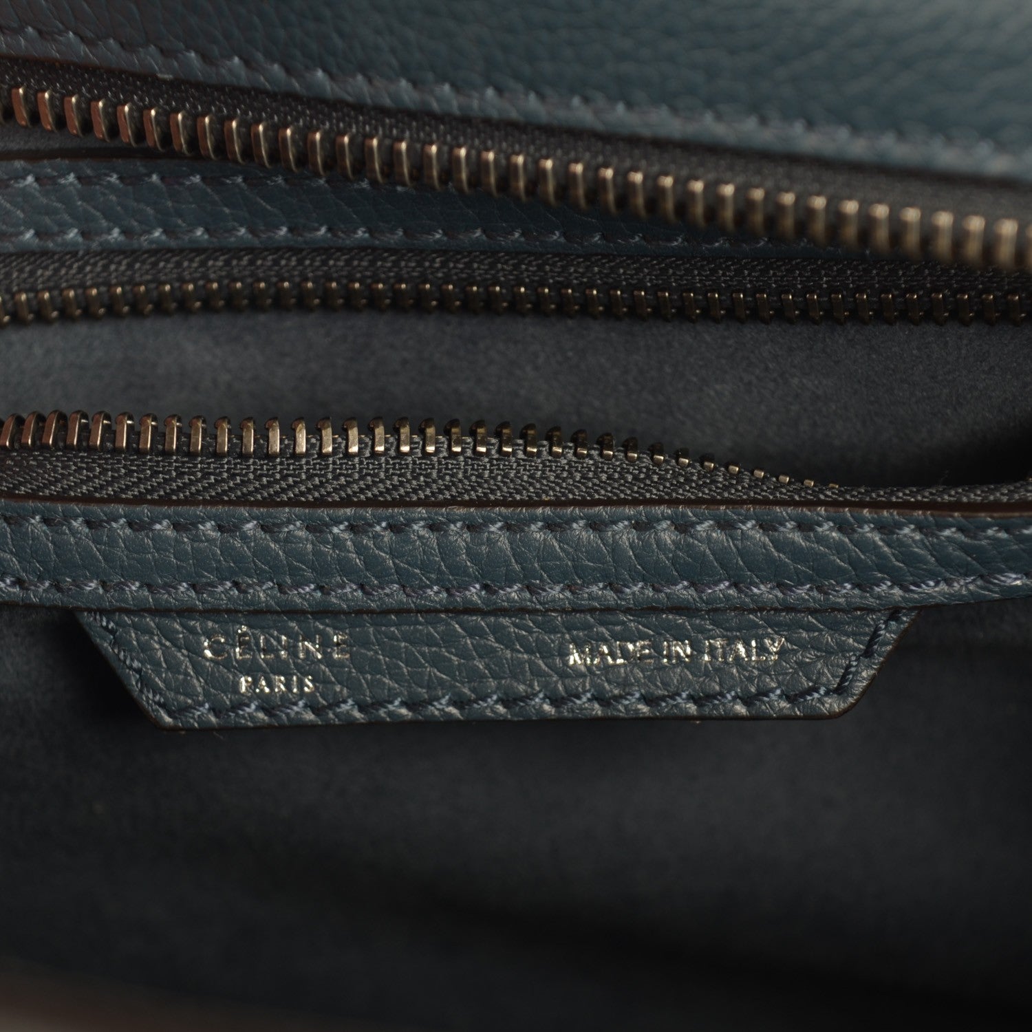 Celine Drummed Calfskin Micro Luggage Orage 6 of 9