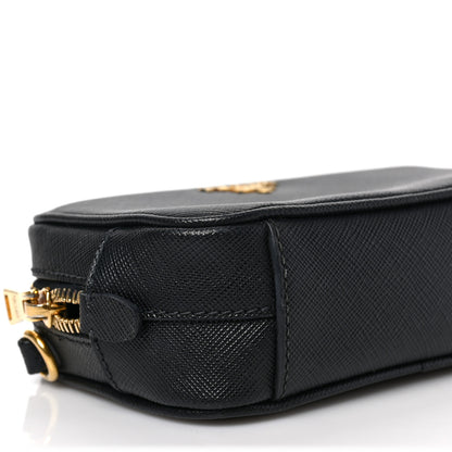 Prada Saffiano Mini Camera Crossbody Bag Black 7 of 8
