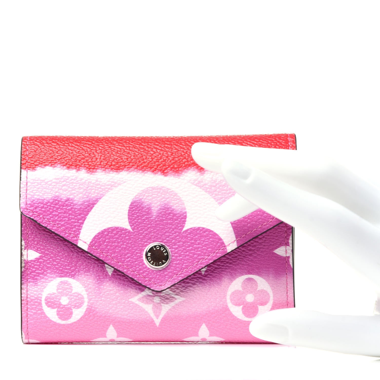 Louis Vuitton Monogram Escale Victorine Wallet Red 2 of 9
